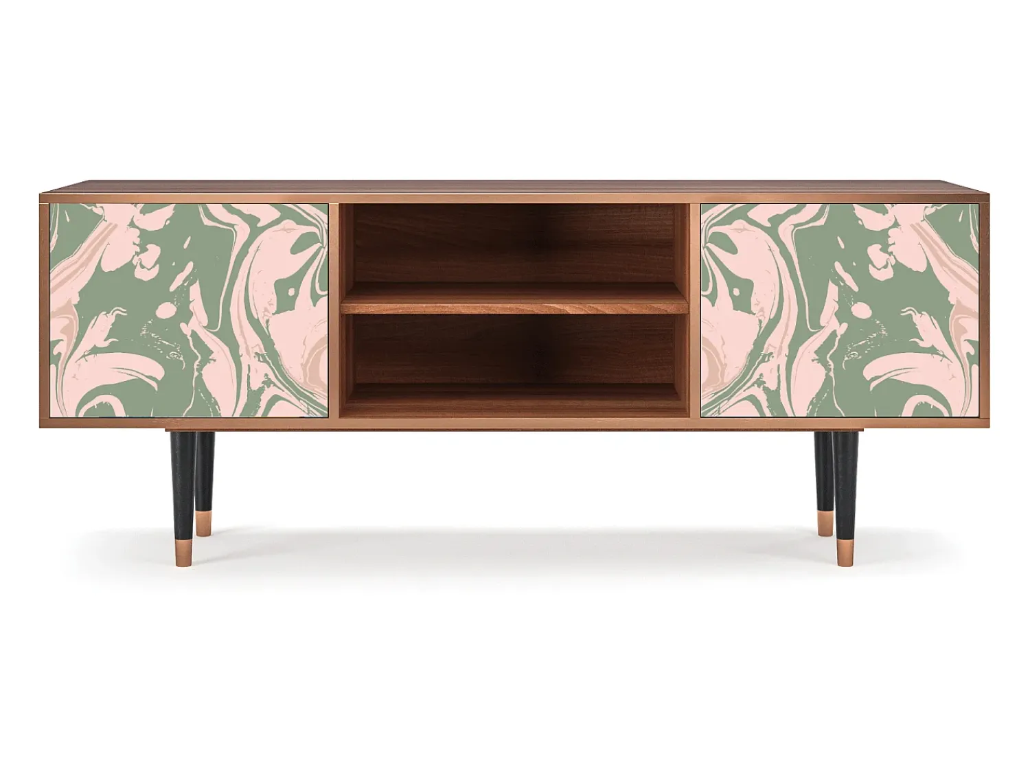 Móvel De Tv* Mueble de TV - 170х69х48 cm - T2 - Aquarelle, Nogueira Castanho
