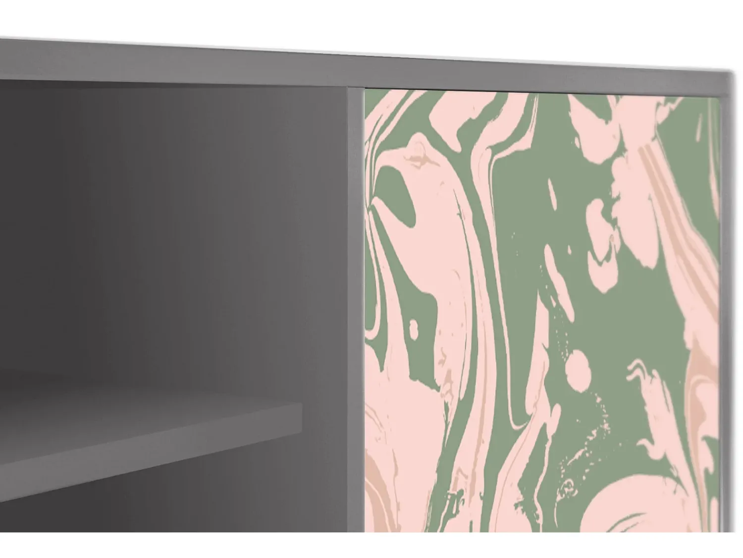 Móvel De Tv* Mueble de TV - 170х69х48 cm - T2 - Aquarelle, Cinza Cinzento