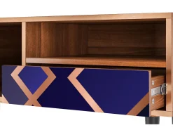 Mueble de TV - 115х59х48 cm - T3 - Aquamarine Getsby, Nogueira^ Móvel De Tv