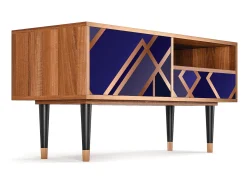 Mueble de TV - 115х59х48 cm - T3 - Aquamarine Getsby, Nogueira^ Móvel De Tv