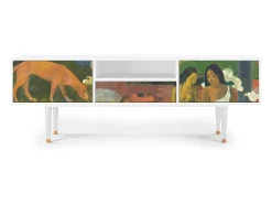 Móvel De Tv| Mueble de TV - 170х59х41 cm - T6 - Arearea , Branco Bege