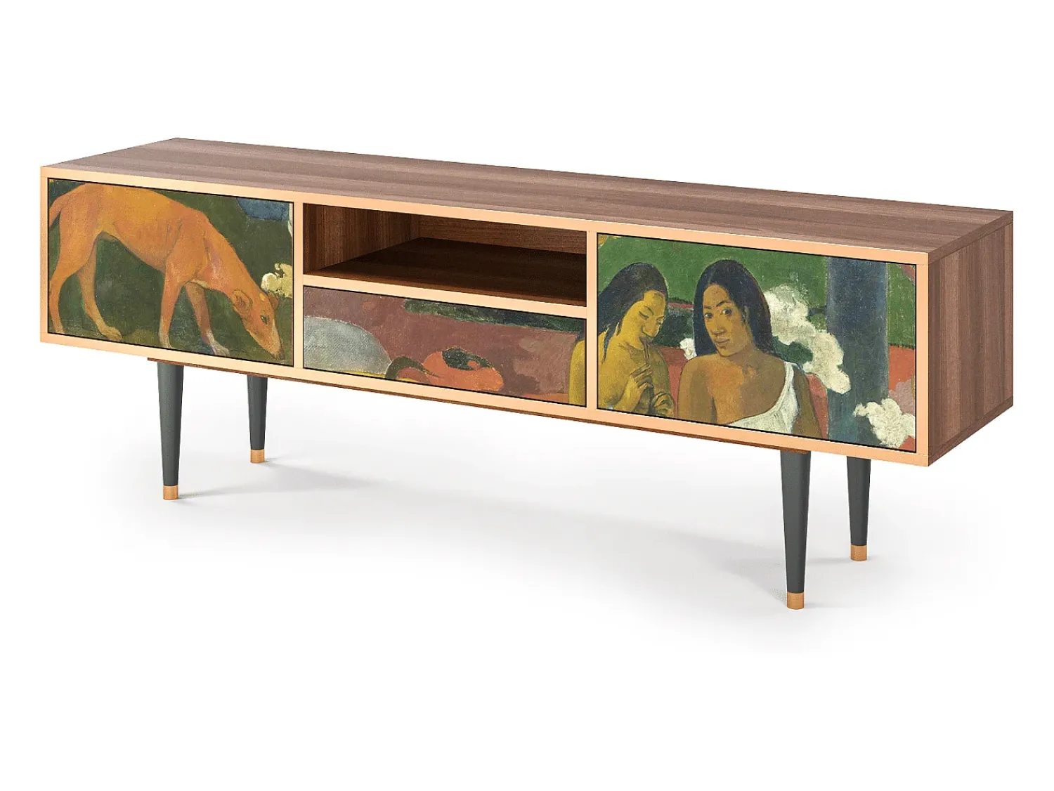 Mueble de TV - 170х59х41 cm - T6 - Arearea , Nogueira^ Móvel De Tv