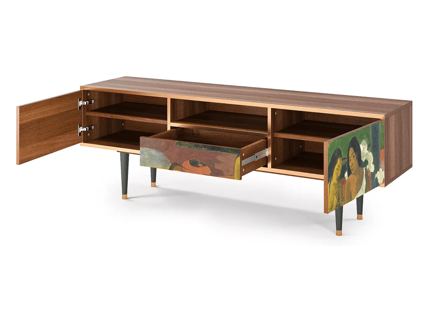 Mueble de TV - 170х59х41 cm - T6 - Arearea , Nogueira^ Móvel De Tv