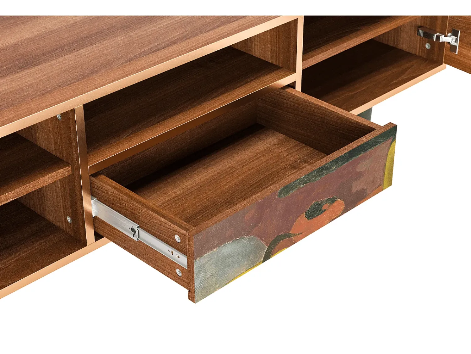 Mueble de TV - 170х59х41 cm - T6 - Arearea , Nogueira^ Móvel De Tv