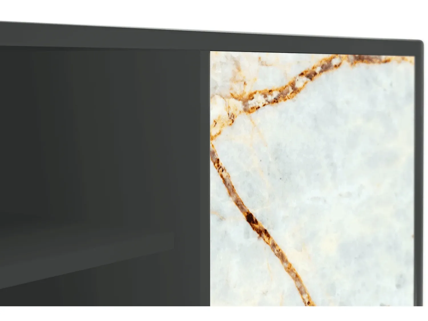 Discount Mueble de TV - 170х69х48 cm - T2 - Areiay Marble, Antracite Cinza antracite