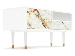 Móvel De Tv| Mueble de TV - 115х59х48 cm - T3 - Areiay Marble, Branco Bege