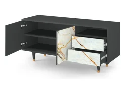 Online Mueble de TV - 125х56х41 cm - T7 - Areiay Marble, Antracite Cinza antracite