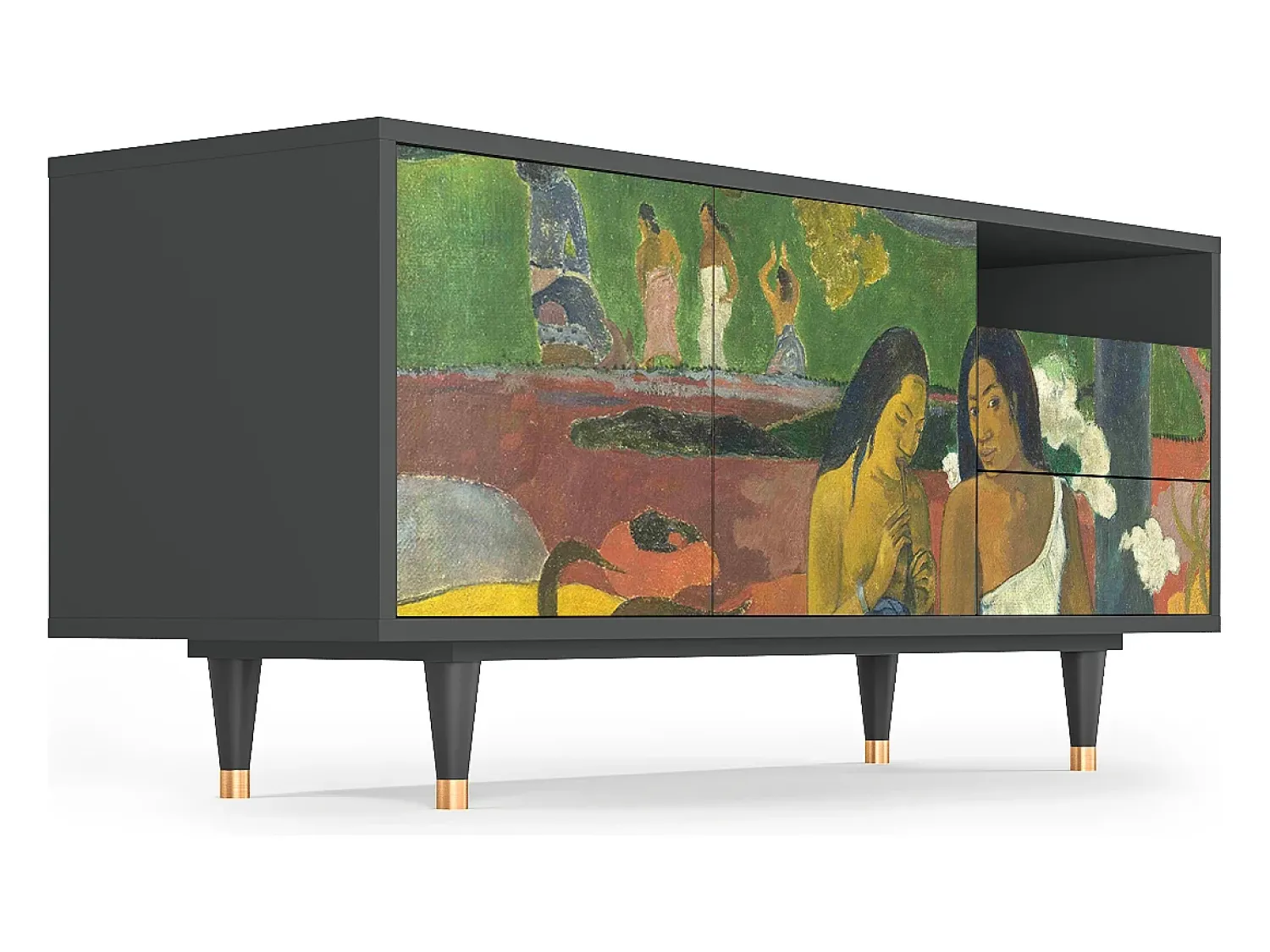 Best Mueble de TV - 125х56х41 cm - T7 - Arearea , Antracite Cinza antracite