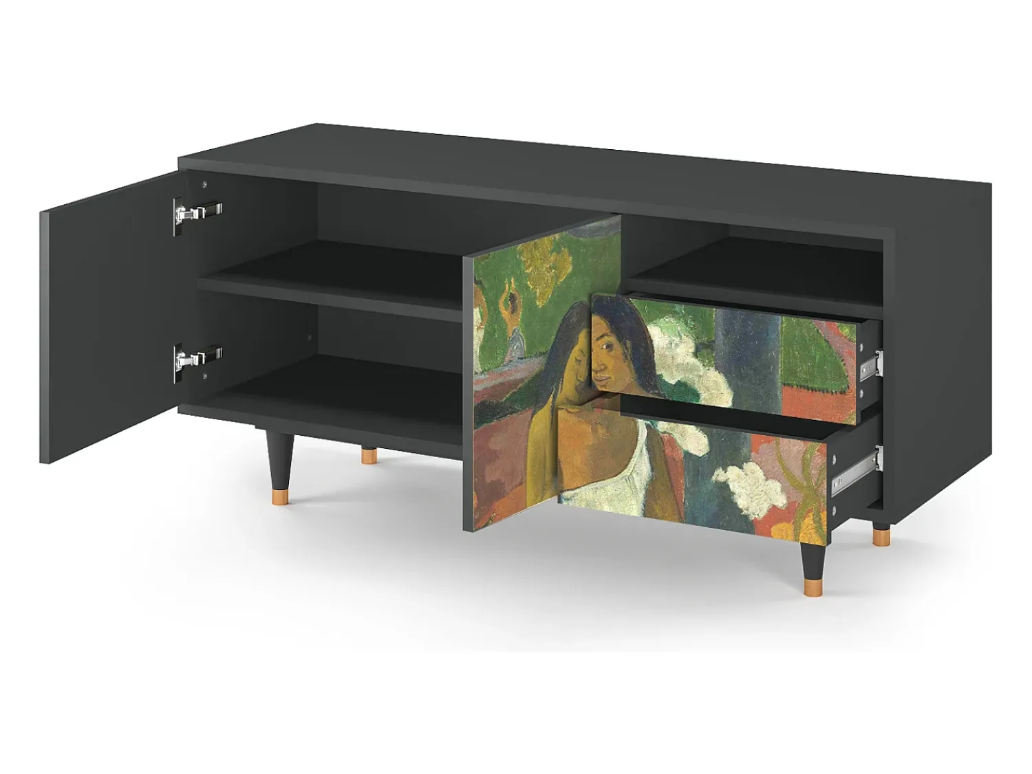Best Mueble de TV - 125х56х41 cm - T7 - Arearea , Antracite Cinza antracite