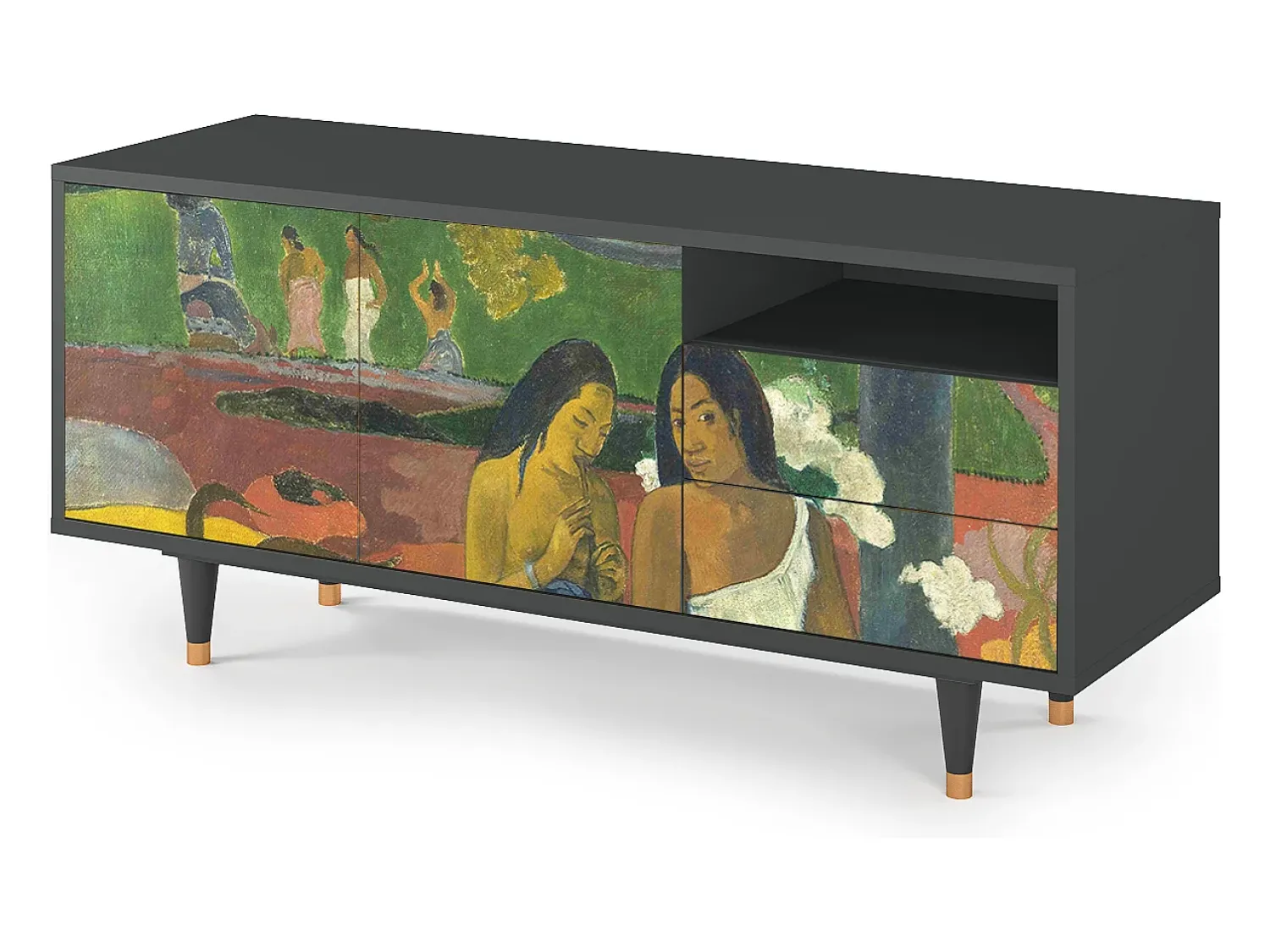 Best Mueble de TV - 125х56х41 cm - T7 - Arearea , Antracite Cinza antracite