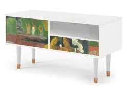 Móvel De Tv* Mueble de TV - 115х59х48 cm - T3 - Arearea , Branco Bege