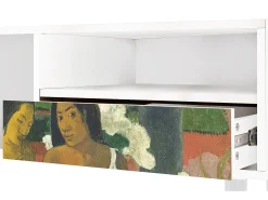 Móvel De Tv* Mueble de TV - 115х59х48 cm - T3 - Arearea , Branco Bege