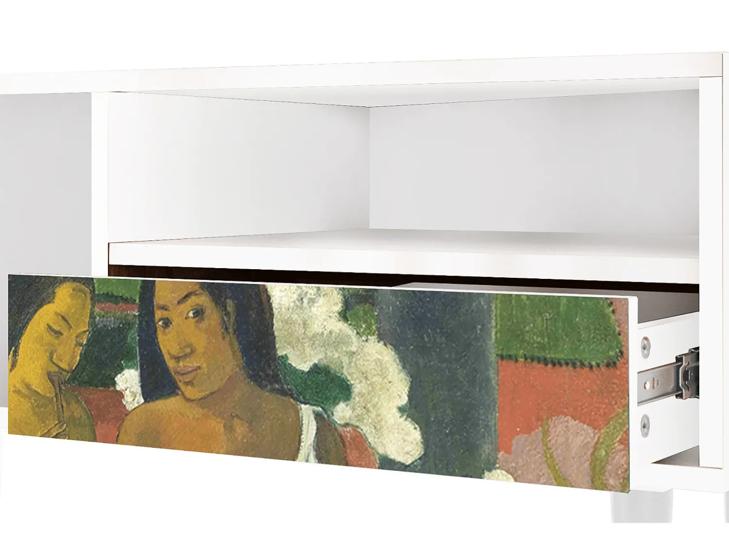 Móvel De Tv* Mueble de TV - 115х59х48 cm - T3 - Arearea , Branco Bege