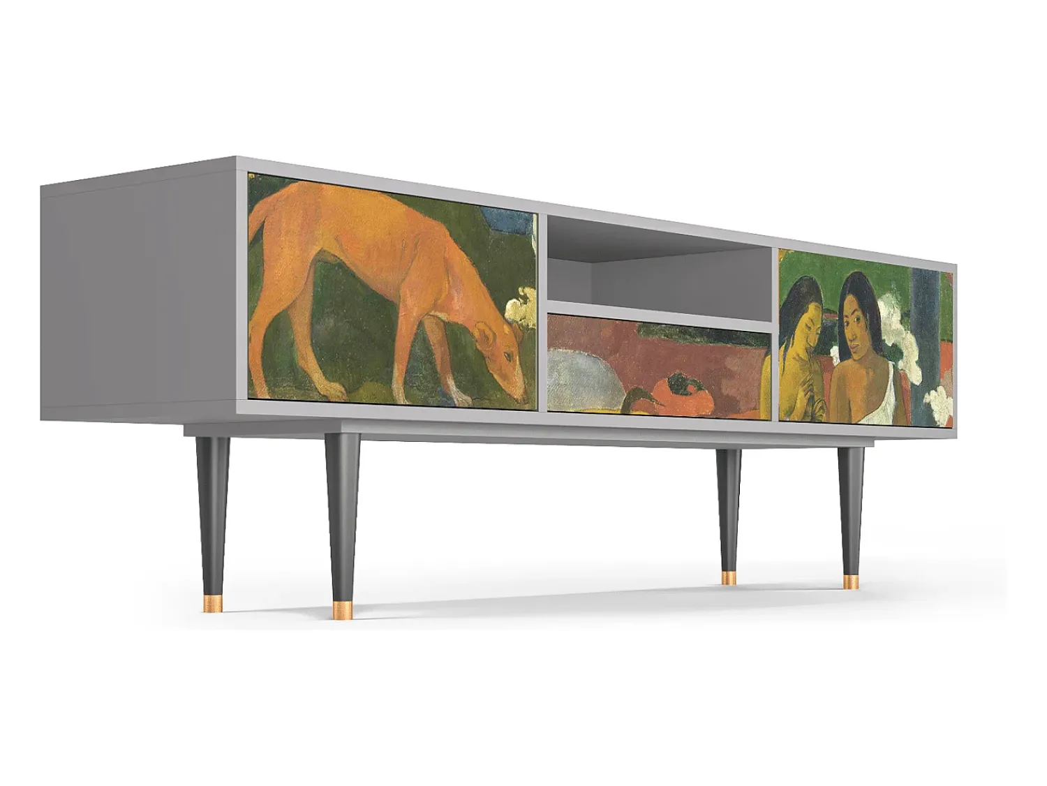 Móvel De Tv* Mueble de TV - 170х59х41 cm - T6 - Arearea , Cinza Cinzento