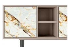 Móvel De Tv| Mueble de TV - 150х69х41 cm - T5 - Areiay Marble, Latte Bege