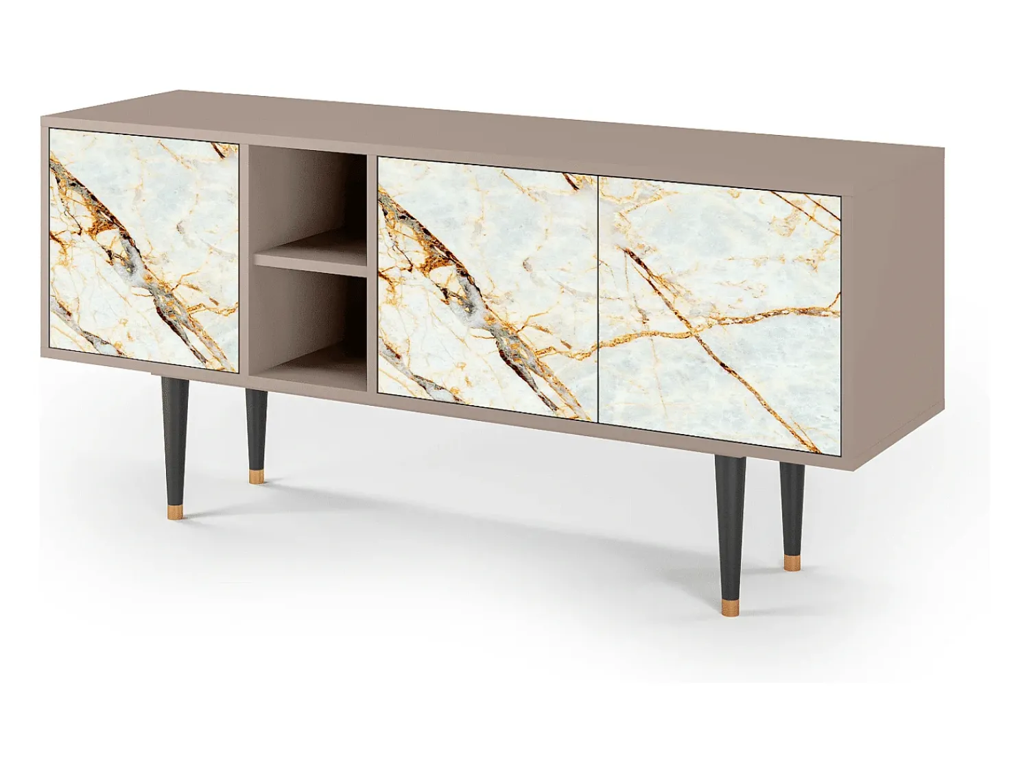 Móvel De Tv| Mueble de TV - 150х69х41 cm - T5 - Areiay Marble, Latte Bege