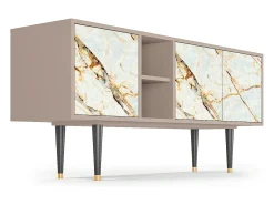 Móvel De Tv| Mueble de TV - 150х69х41 cm - T5 - Areiay Marble, Latte Bege