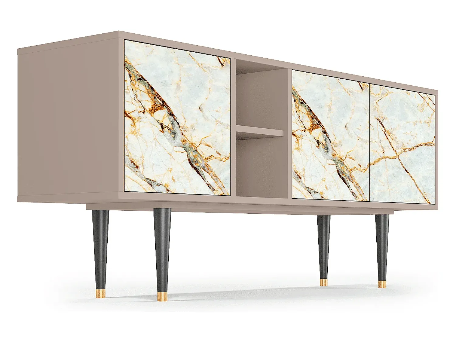Móvel De Tv| Mueble de TV - 150х69х41 cm - T5 - Areiay Marble, Latte Bege