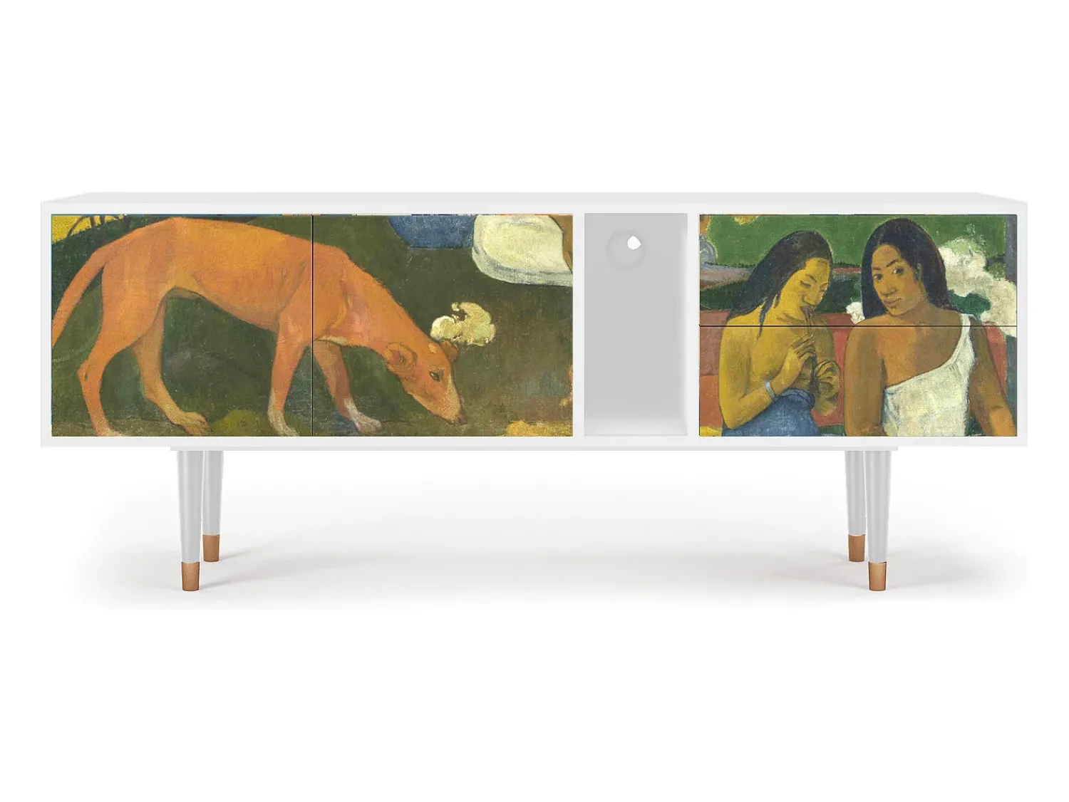 Móvel De Tv* Mueble de TV - 170х69х48 cm - T1 - Arearea , Branco Bege