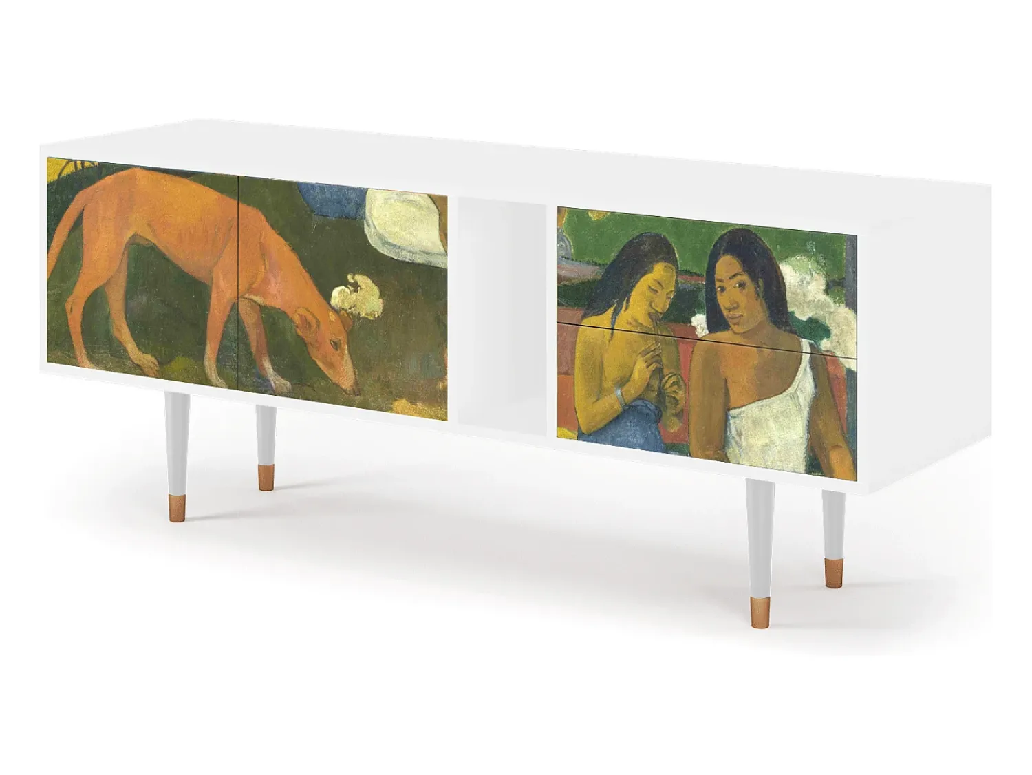 Móvel De Tv* Mueble de TV - 170х69х48 cm - T1 - Arearea , Branco Bege