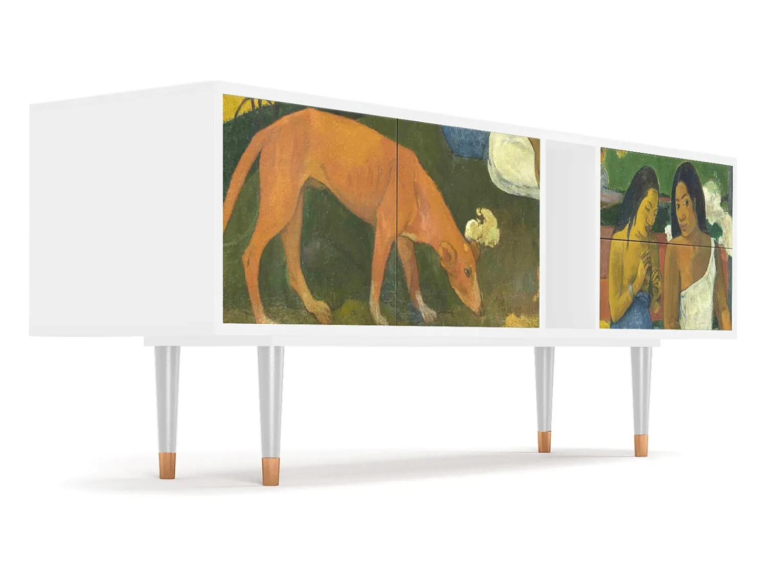 Móvel De Tv* Mueble de TV - 170х69х48 cm - T1 - Arearea , Branco Bege