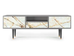 Móvel De Tv| Mueble de TV - 170х59х41 cm - T6 - Areiay Marble, Cinza Cinzento