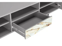 Móvel De Tv| Mueble de TV - 170х59х41 cm - T6 - Areiay Marble, Cinza Cinzento
