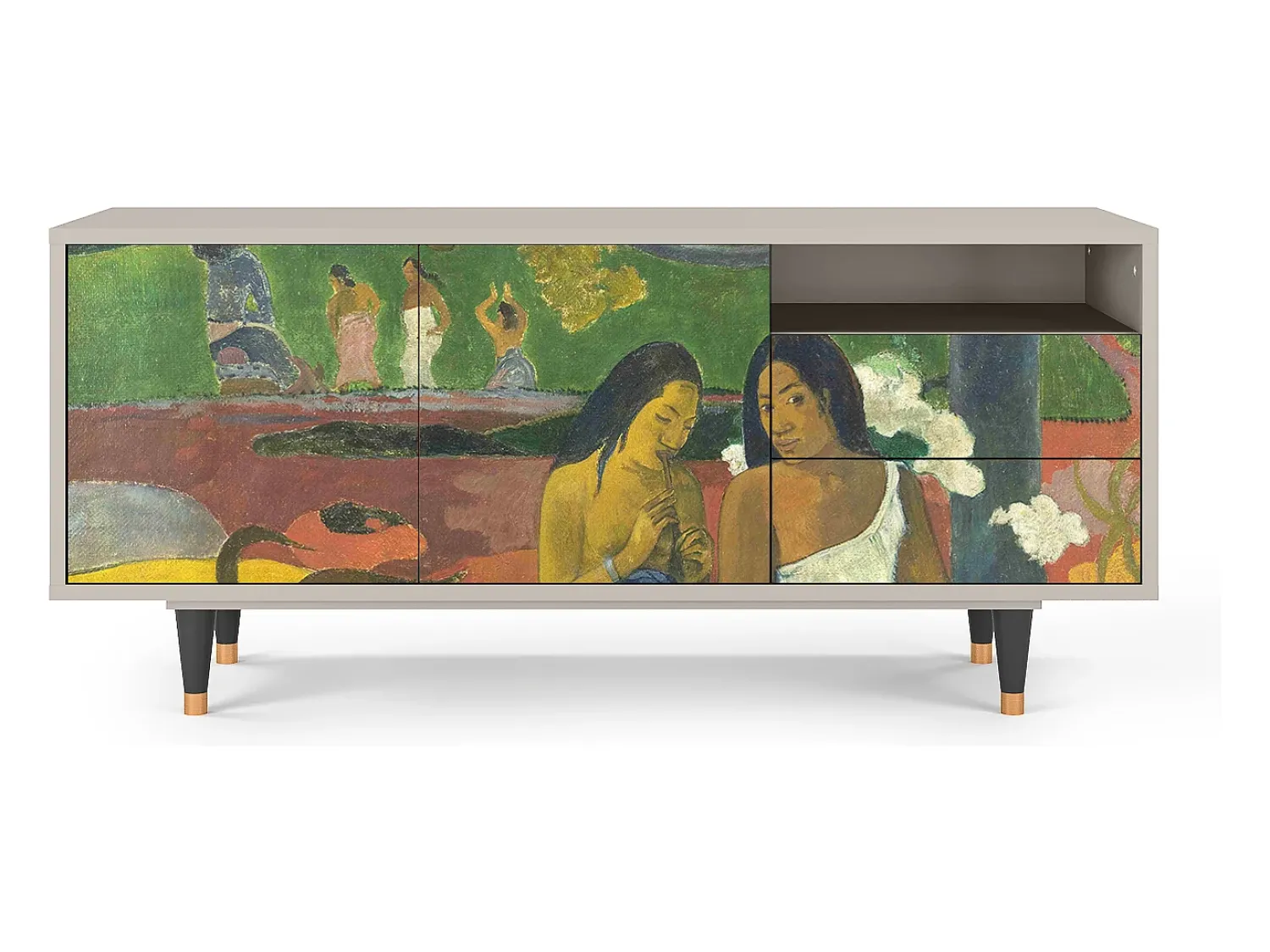 Móvel De Tv* Mueble de TV - 125х56х41 cm - T7 - Arearea , Areia Bege