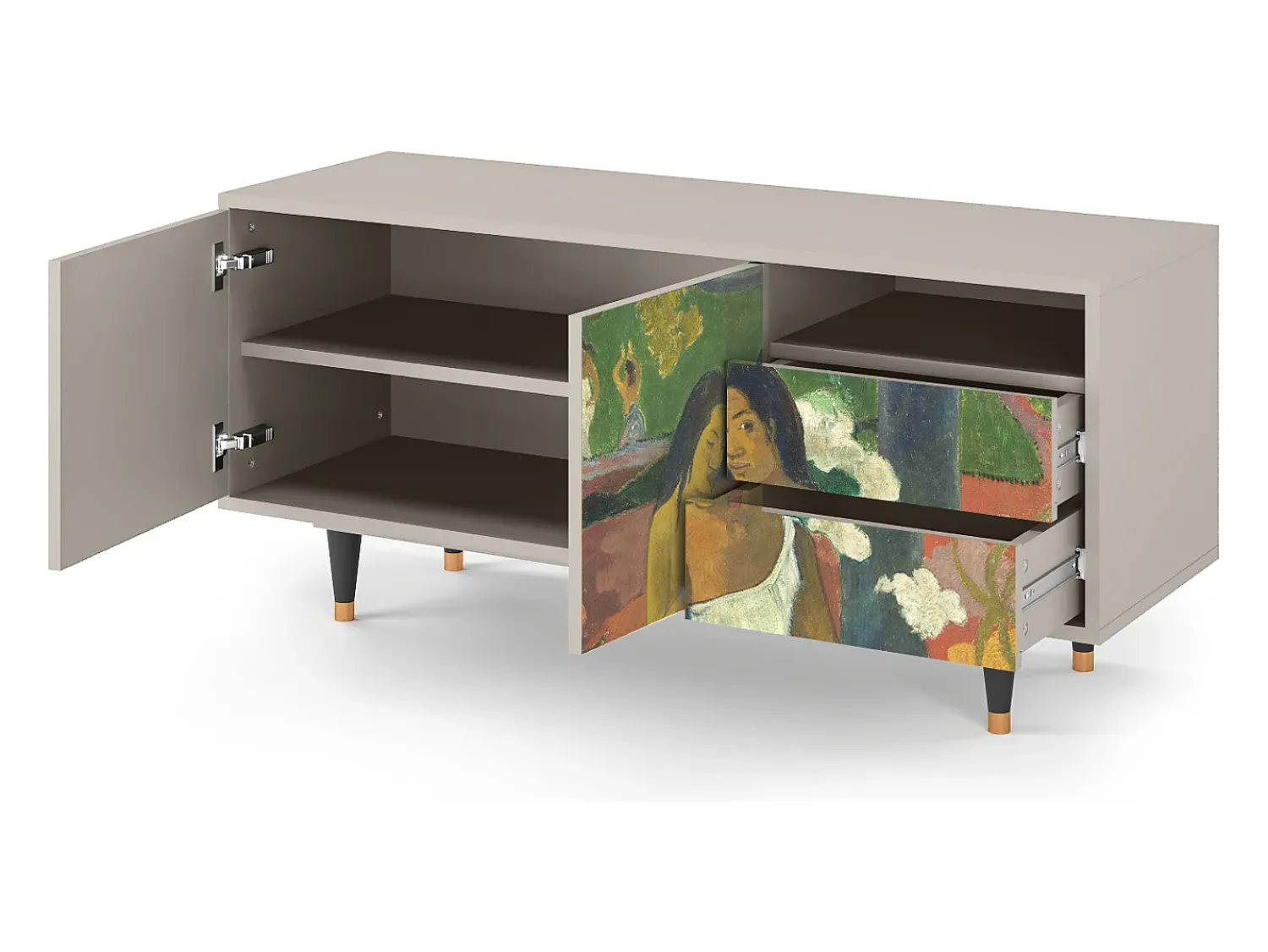 Móvel De Tv* Mueble de TV - 125х56х41 cm - T7 - Arearea , Areia Bege