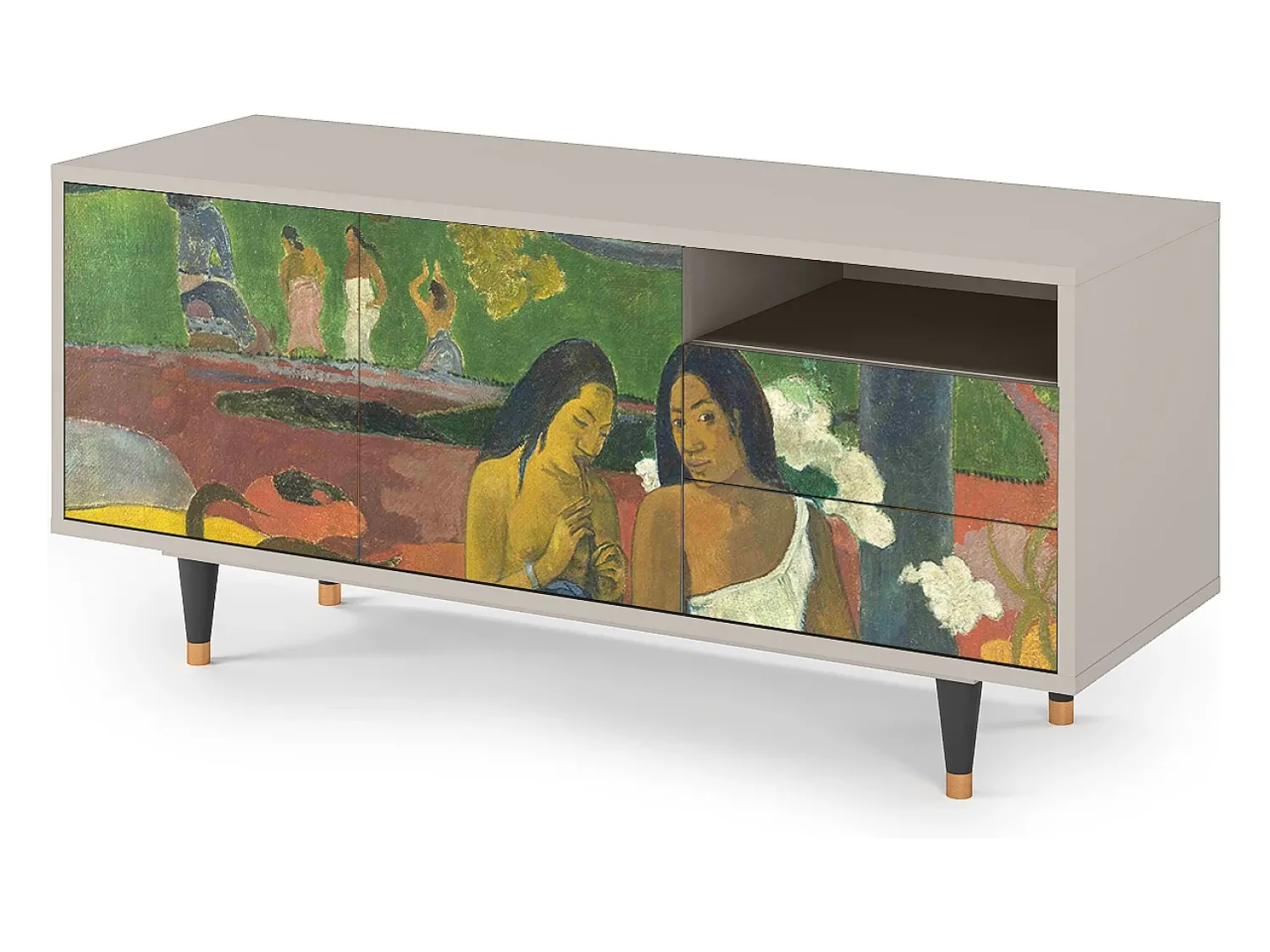 Móvel De Tv* Mueble de TV - 125х56х41 cm - T7 - Arearea , Areia Bege