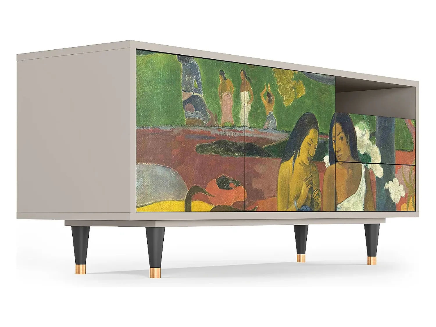 Móvel De Tv* Mueble de TV - 125х56х41 cm - T7 - Arearea , Areia Bege