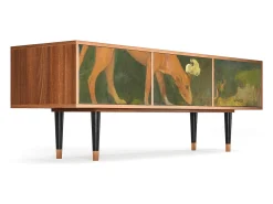 Móvel De Tv* Mueble de TV - 170х59х48 cm - T4 - Arearea , Nogueira Castanho
