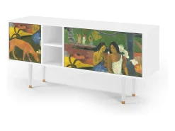 Móvel De Tv| Mueble de TV - 150х69х41 cm - T5 - Arearea , Branco Bege