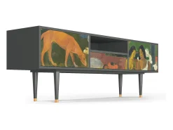 Móvel De Tv| Mueble de TV - 170х59х41 cm - T6 - Arearea , Antracite Cinza antracite