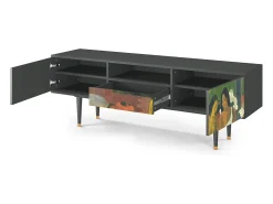 Móvel De Tv| Mueble de TV - 170х59х41 cm - T6 - Arearea , Antracite Cinza antracite