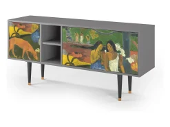 Móvel De Tv| Mueble de TV - 150х69х41 cm - T5 - Arearea , Cinza Cinzento
