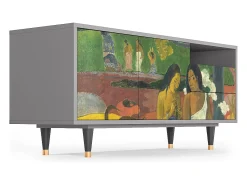 Móvel De Tv* Mueble de TV - 125х56х41 cm - T7 - Arearea , Cinza Cinzento