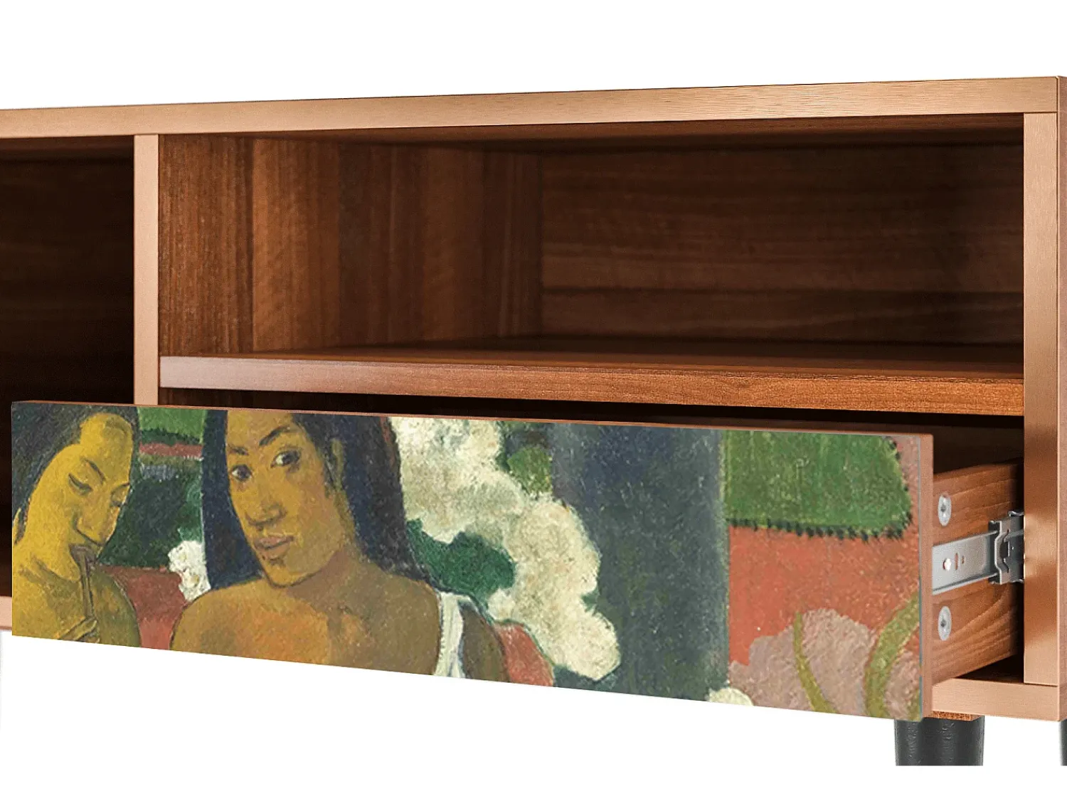 Mueble de TV - 115х59х48 cm - T3 - Arearea , Nogueira Castanho