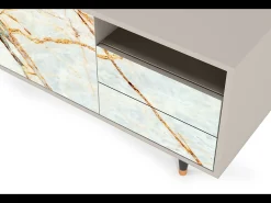 Móvel De Tv* Mueble de TV - 125х56х41 cm - T7 - Areiay Marble, Areia Bege