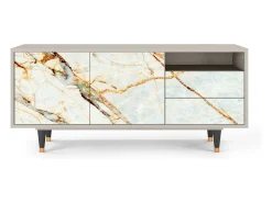 Móvel De Tv* Mueble de TV - 125х56х41 cm - T7 - Areiay Marble, Areia Bege