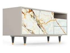 Móvel De Tv* Mueble de TV - 125х56х41 cm - T7 - Areiay Marble, Areia Bege