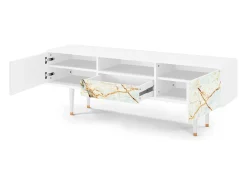 Móvel De Tv| Mueble de TV - 170х59х41 cm - T6 - Areiay Marble, Branco Bege