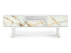 Móvel De Tv| Mueble de TV - 170х59х41 cm - T6 - Areiay Marble, Branco Bege