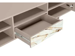 Móvel De Tv| Mueble de TV - 170х59х41 cm - T6 - Areiay Marble, Latte Bege