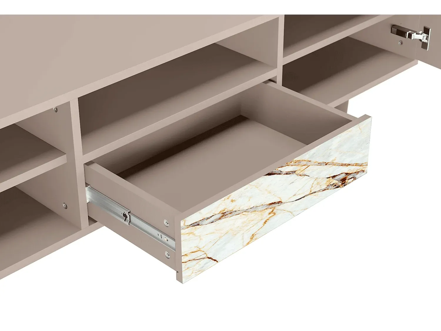 Móvel De Tv| Mueble de TV - 170х59х41 cm - T6 - Areiay Marble, Latte Bege