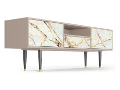 Móvel De Tv| Mueble de TV - 170х59х41 cm - T6 - Areiay Marble, Latte Bege