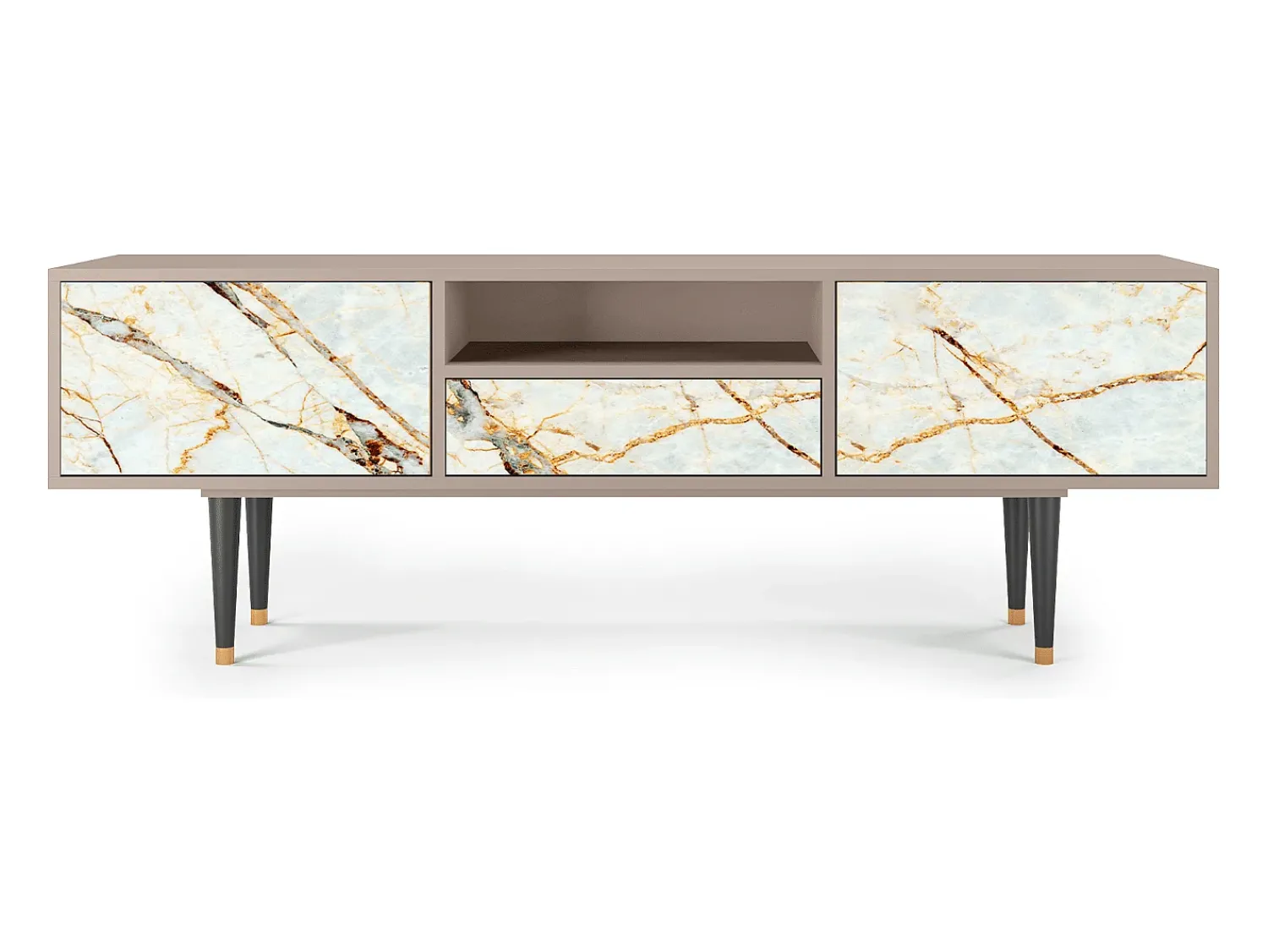 Móvel De Tv| Mueble de TV - 170х59х41 cm - T6 - Areiay Marble, Latte Bege