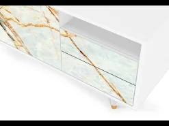 Mueble de TV - 125х56х41 cm - T7 - Areiay Marble, Branco^ Móvel De Tv