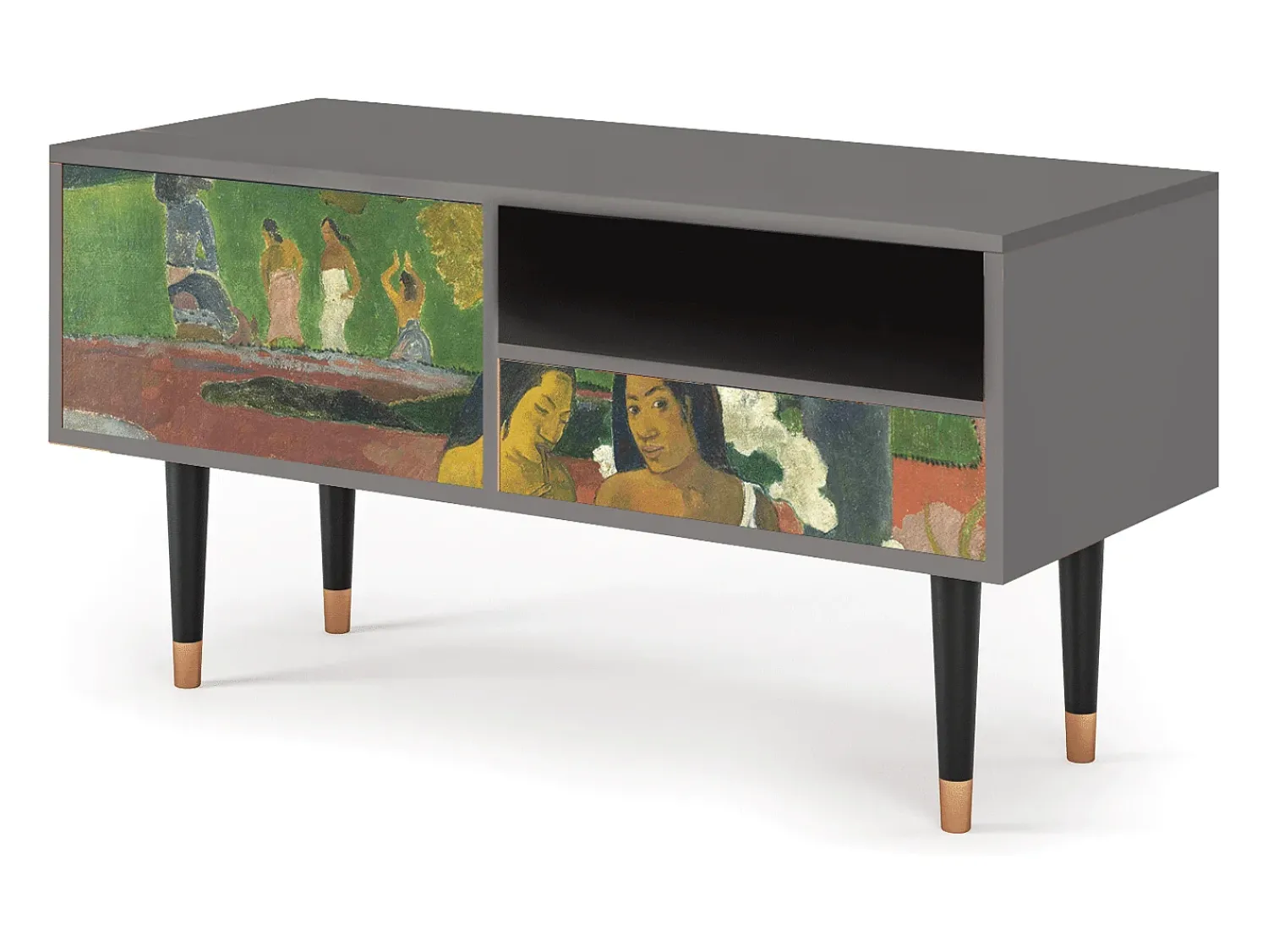 Mueble de TV - 115х59х48 cm - T3 - Arearea , Cinza^ Móvel De Tv