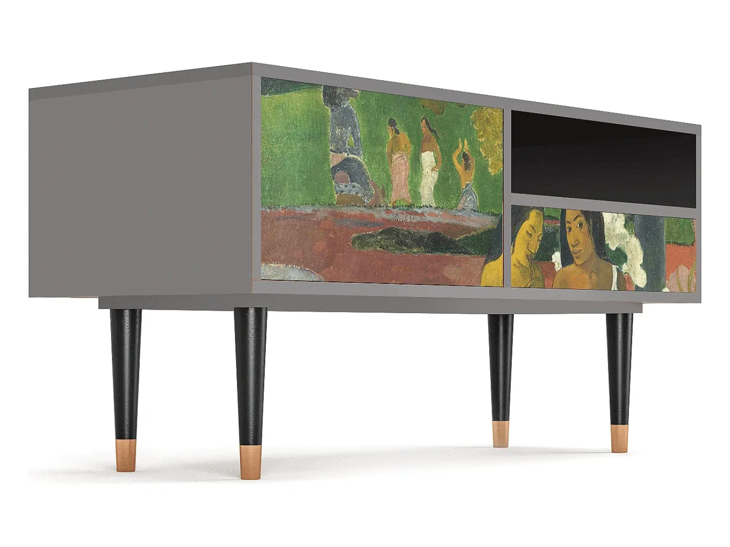 Mueble de TV - 115х59х48 cm - T3 - Arearea , Cinza^ Móvel De Tv